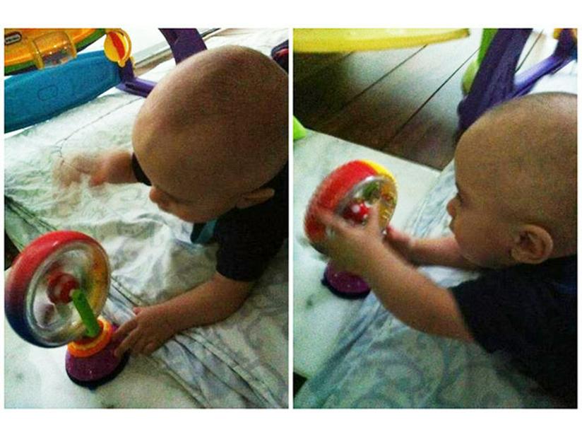 Tri-Color Rotating Ferris Wheel Baby Windmill: Multifunctional, Colorful Suction Cup Rattle Toy