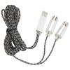 70.9in MIDI Cable To USB IN OUT Converter Cable with Indicator Light FTP Processing Chip Metal Shell