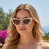 European And American Fashion New Cat'S Eye Diamond-Encrusted Luxury Sunglasses High-End Large-Frame Butterfly Street Sunglasses Trendy Brand Glasses