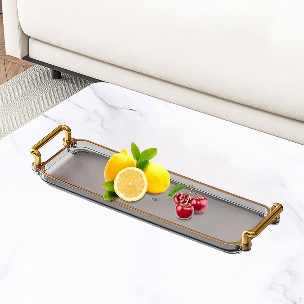 Elegant Serving Tray with Handles for Entertaining and Home Decor