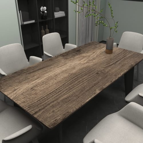 TOTIO Wood Grain Wallpaper Sticker, Elmwood Pattern, Gray-Brown Remake Sheet, 40cm X 3m, Matte, Thick, Waterproof, Heat-Resistant, Mildew-Resistant, O