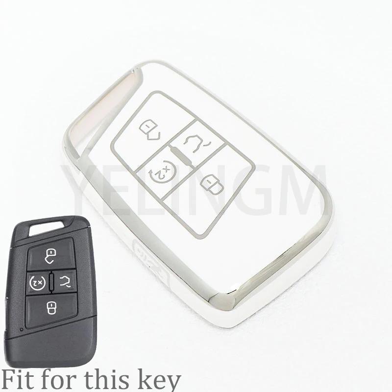 5 Button TPU Smart Key Case Cover for Volkswagen VW 2018 Atlas Tiguan Golf 7 Magotan Fob Remote Holder Shell Keychain