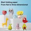 3D Handmade Origami Book Kids DIY Pre-Cut 3D Paper Art Model Toddlers Educational Cartoon Animal Fruit Origami Paper Craft Kit