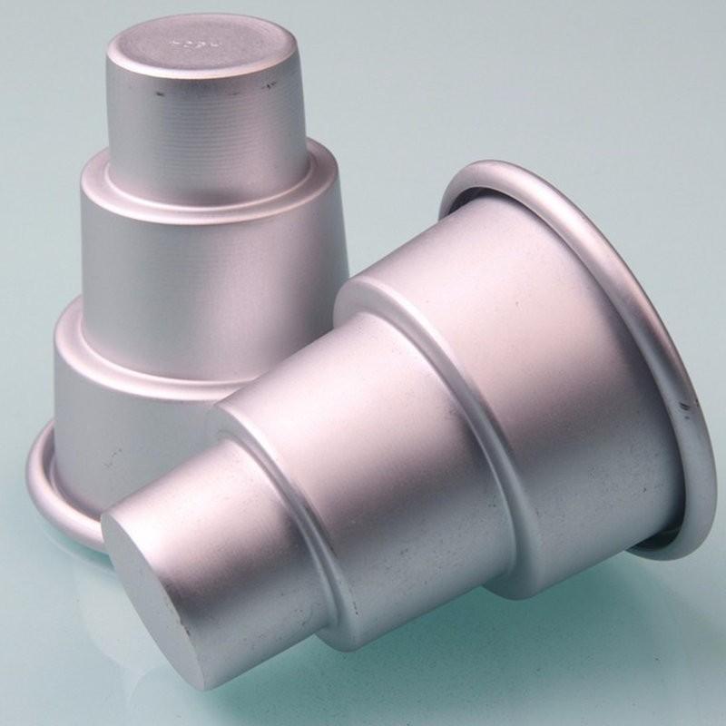 5 Pieces Anodized Aluminum Special Pudding Mould DIY 3-tier Cupcake Pudding Chocolate Cake Mold Baking Pan