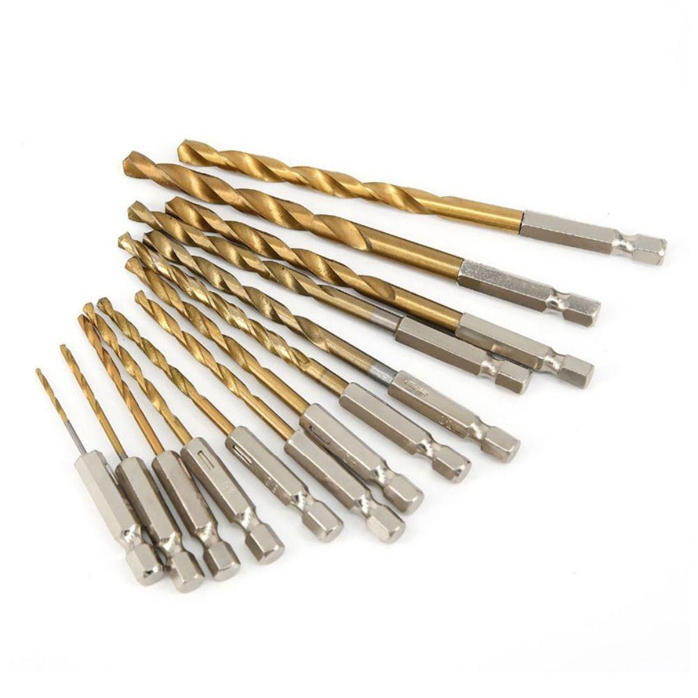Hex Shank Twist Drill Bit Titanium Woodworking Drill Bit Portable Hole Opener Drill