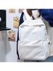 Schoolbag simple solid color middle and high school student schoolbag female 1011 new male large capacity backpack short trip backpack