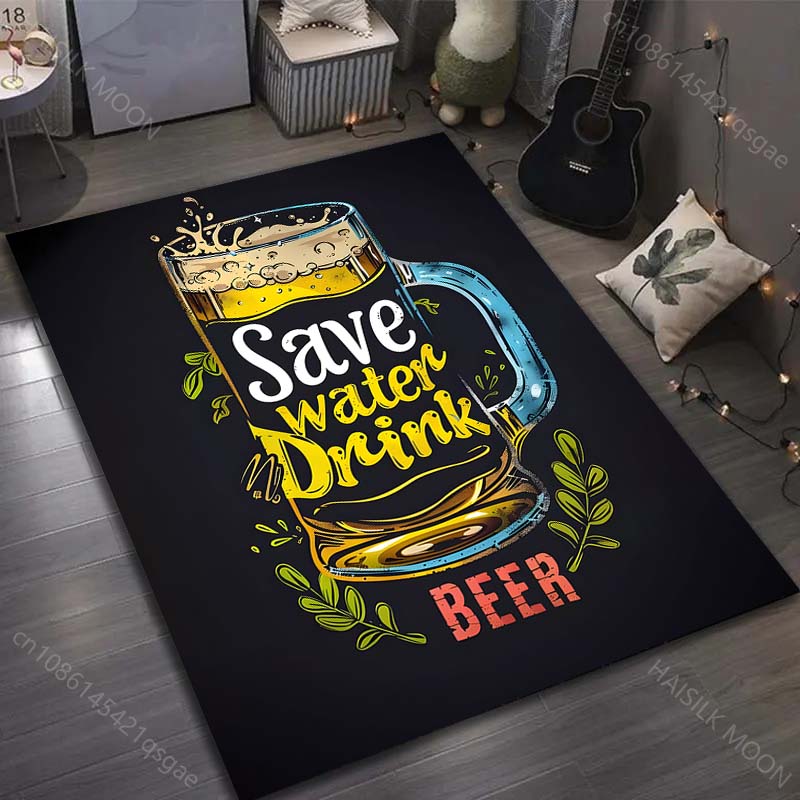 17 Styles Beer Brewing Painting Carpet for Living Room Bedroom Doormat Home Decor Sofa Table Area Rug Non-slip Floor Mat