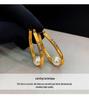 High-End Retro U-Shaped Pearl Earrings for Women - Elegant Light Luxury Design