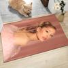 Pink Feather Ballerina Carpet Rug Soft Washable Antislip Home Living Room Sofa Mats Personalized Christmas Rug