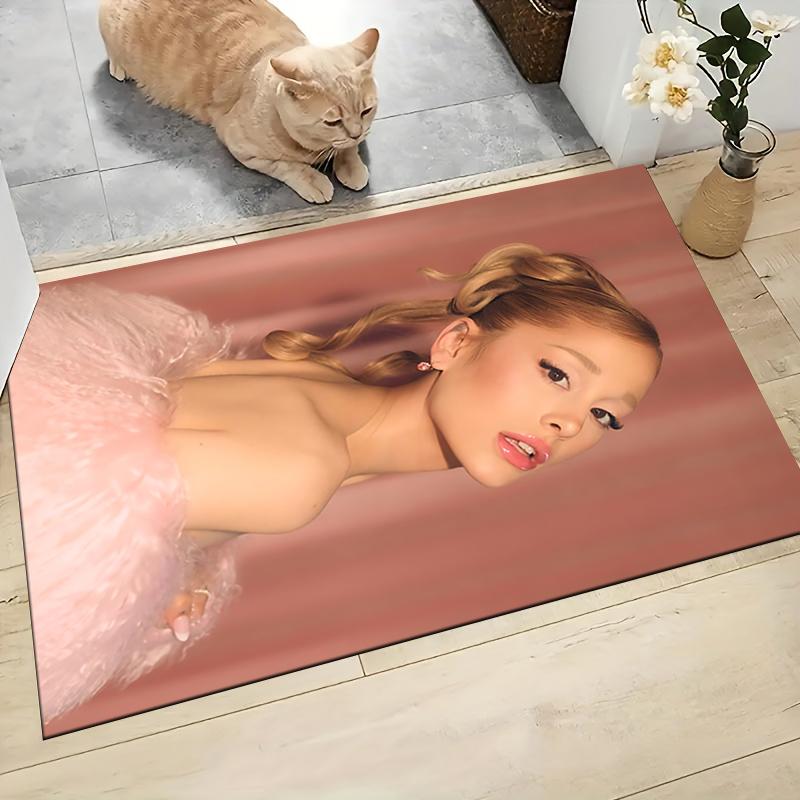 Pink Feather Ballerina Carpet Rug Soft Washable Antislip Home Living Room Sofa Mats Personalized Christmas Rug