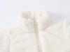 Unisex Children's Warm Fleece Jacket with Pockets - Korean Style, Stand Collar, Long Sleeve
