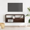 VidaXL TV Cabinet Brown Oak 100x31x39.5cm Engineered Wood and Metal, TV Stand, Media Cabinet, TV Console, HiFi Furniture, 848938