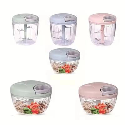 500/900ML Garlic Chopper Manual Rotate Vegetable Cutter Chopper Slicer Fruit Garlic Crusher Kitchen Gadget Blenders Meat Grinder