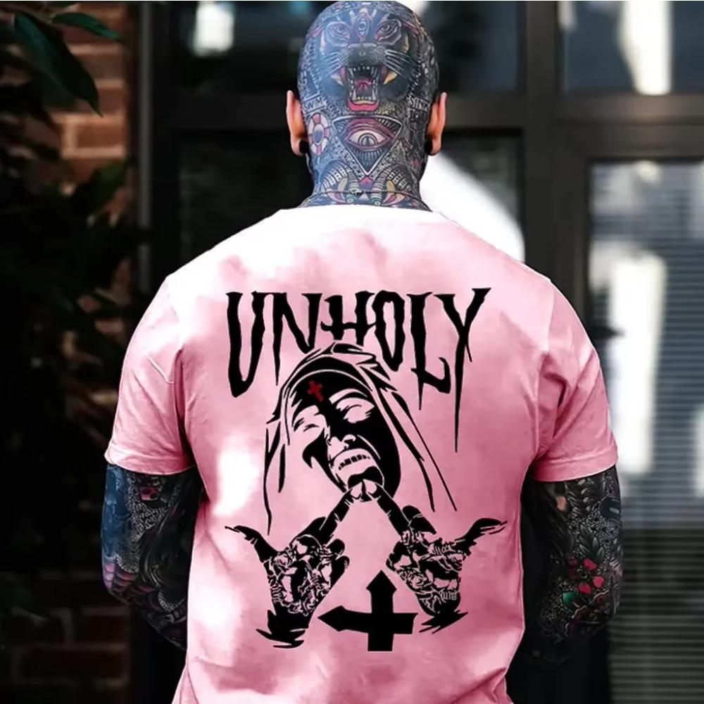 New Men's Summer Personalized  Trendy Element Hipster Fallow Short Sleeved Custom Tshirt for Men's Short Sleeved Top Comfortable