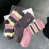 Women's Argyle Mid-Calf Socks - Autumn/Winter Sweat-Absorbent, Fashionable College Style, Long Cotton Hosiery