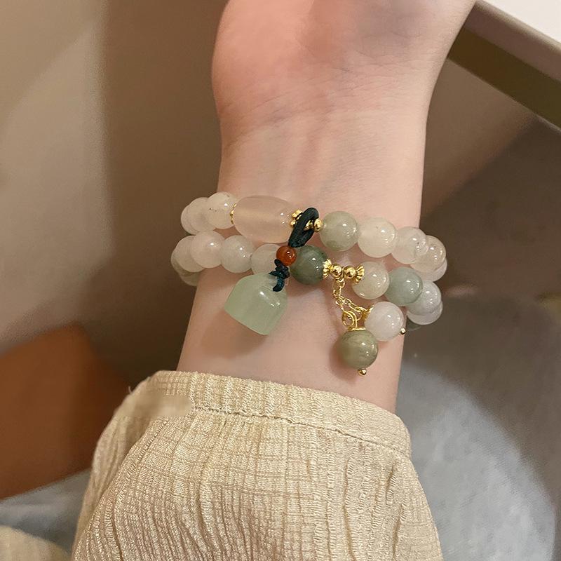 New Chinese Lotus Pendant Bracelet: Trendy, Stylish, and Fresh Hand Jewelry for Women