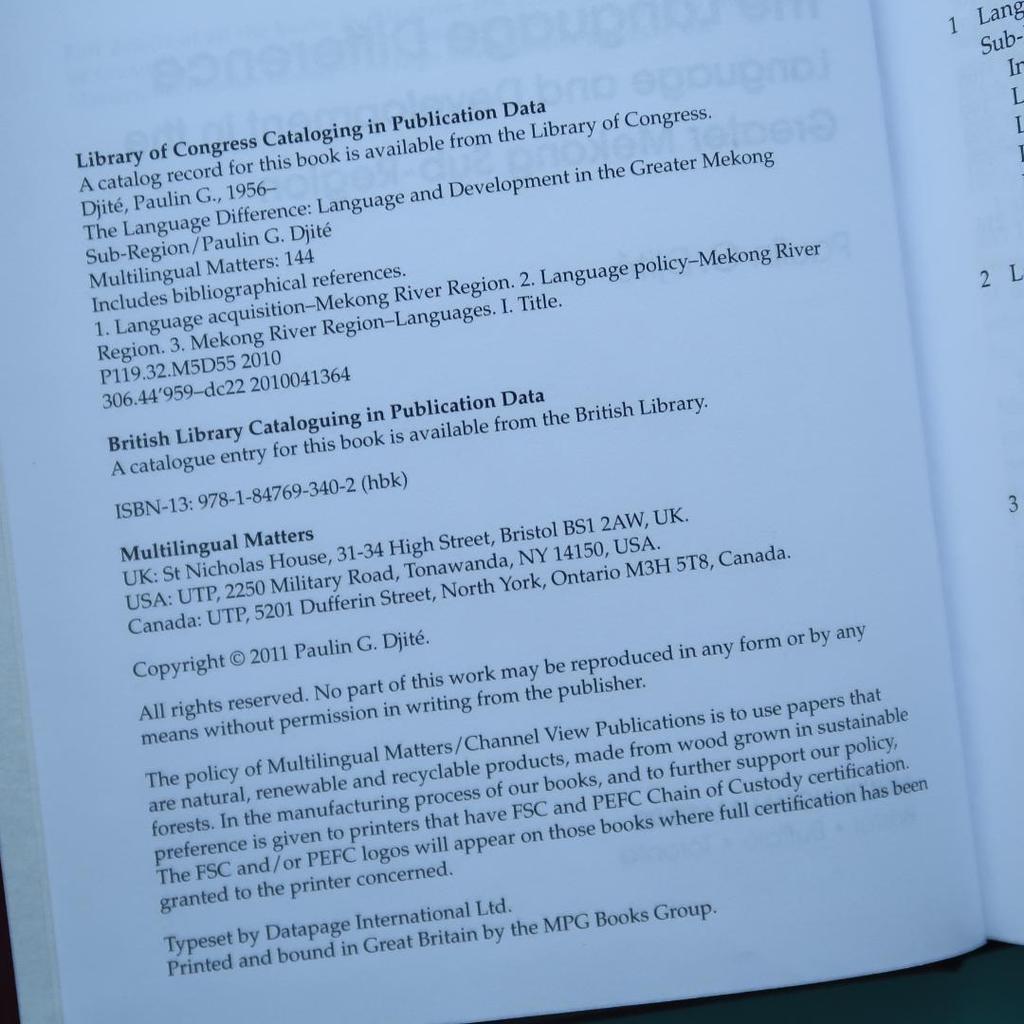 [USED] Foreign Books: The Language Difference, Sociolinguistics, Mekong Basin