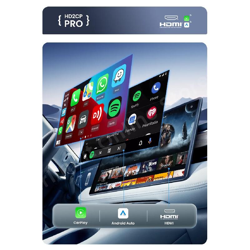 CarlinKit 4.0 Pro CarPlay to CarPlay Android auto Wireless Adapter HDMI Input Support Tv Stick Tv Box PS4 PS5 Xbox Mini PC