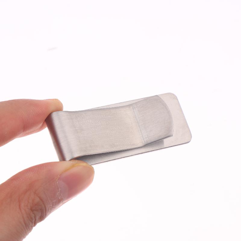 Acero Inoxidable Delgado Bolsillo Diseño Hombre Billetera con Clip para Billetes Efectivo Identificación Tarjeta de Crédito Negocios Soporte para Dólares Latón Pinza para Billetes