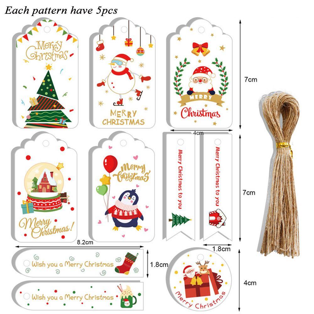 Wrapping Supplies Santa Claus Kraft Paper Christmas Tag Christmas Labels Gift Wrapping Hang Tags