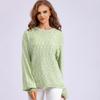 Women's Autumn Winter Knitted Pullover Sweater O-neck Full Sleeve Loose Knitwear Top Solid Color