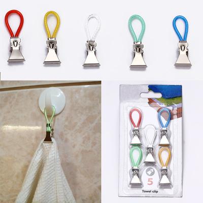 Towel Hanging Clips Kitchen Clip On Household Hooks Clothes Pegs Bathroom Organizer Popular Hand Towel Hangers High Quality  Accessories