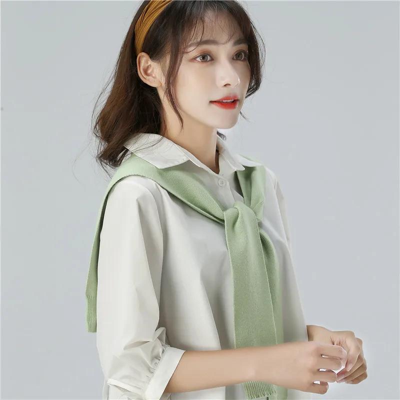 Women Striped Fake Collar for Women Solid Detachable Collars Removable Shawl Sweater False Collars Cape Sholder with Sleeves