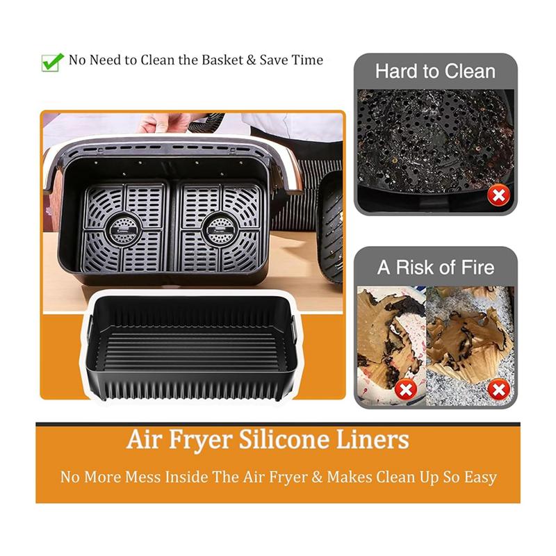 Practical-10.4L Reusable Silicone Air Fryer Liners For Ninja AF500 Silicone Liners Air Fryer Accessories