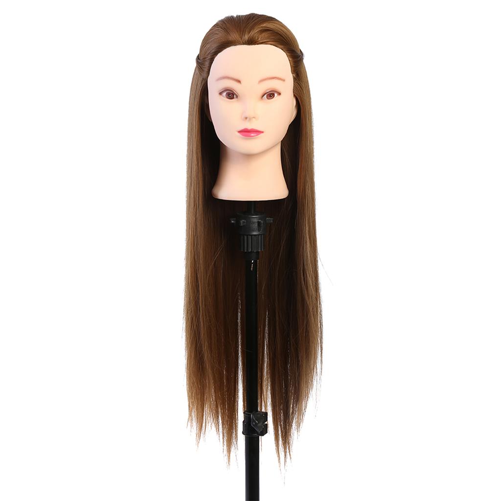 Makeup Mannequin Head Hairdresser Training Head Cosmetology Doll Head Blond Golden Brown