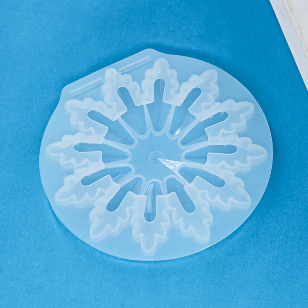 Silicone Pendant Mold Christmas Tree Snowflake Hanging Decoration Mould Jewelry Making Accessories for Craft Lover