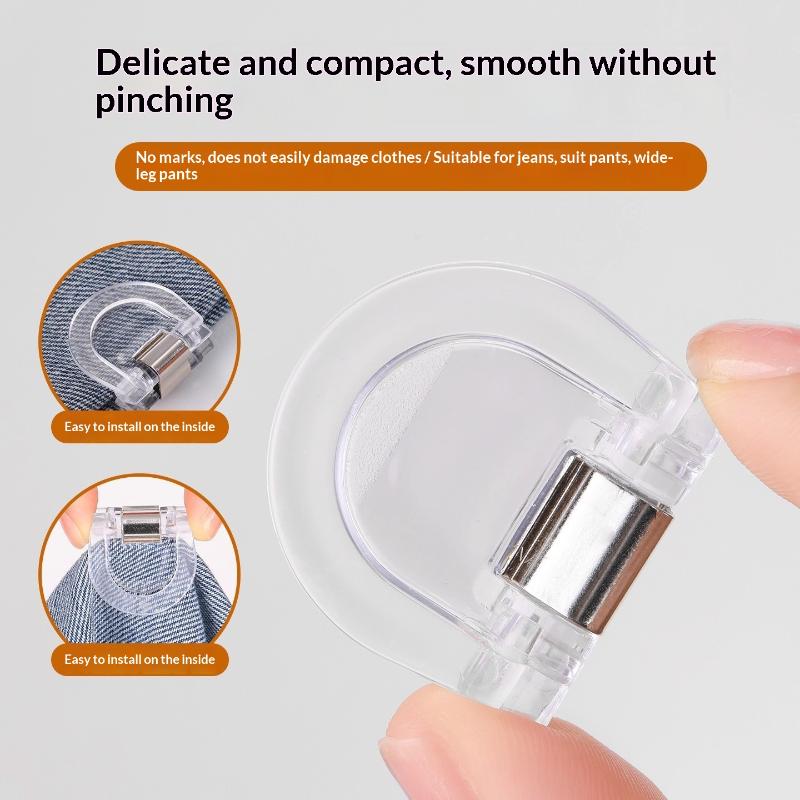 4/8/12 Pièces Pince Invisible pour Raccourcir le Pantalon, Pince Antidérapante pour Bord de Pantalon, Utilisée Pour Fixation Anti-traînée de Bas de Pantalon, Pince Support de Page Multifonction