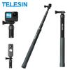 TELESIN 3M 1.2M Selfie Stick Monopod z Włókna Węglowego Regulowana Długość Rozsuwany Z Gwintem 1/4 Dla GoPro Insta360 DJI Osmo Action