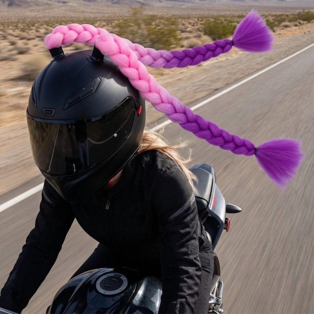 2 Stück/Paar Helme Dekor Motorradhelm Zöpfe für Moto Radfahren Skifahren