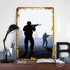 Soldiers in Silhouette Poster Customized Wall Art Vintage Metal Signs Retro Tin Plaque for Man Cave Setup Decorations Wand Deko