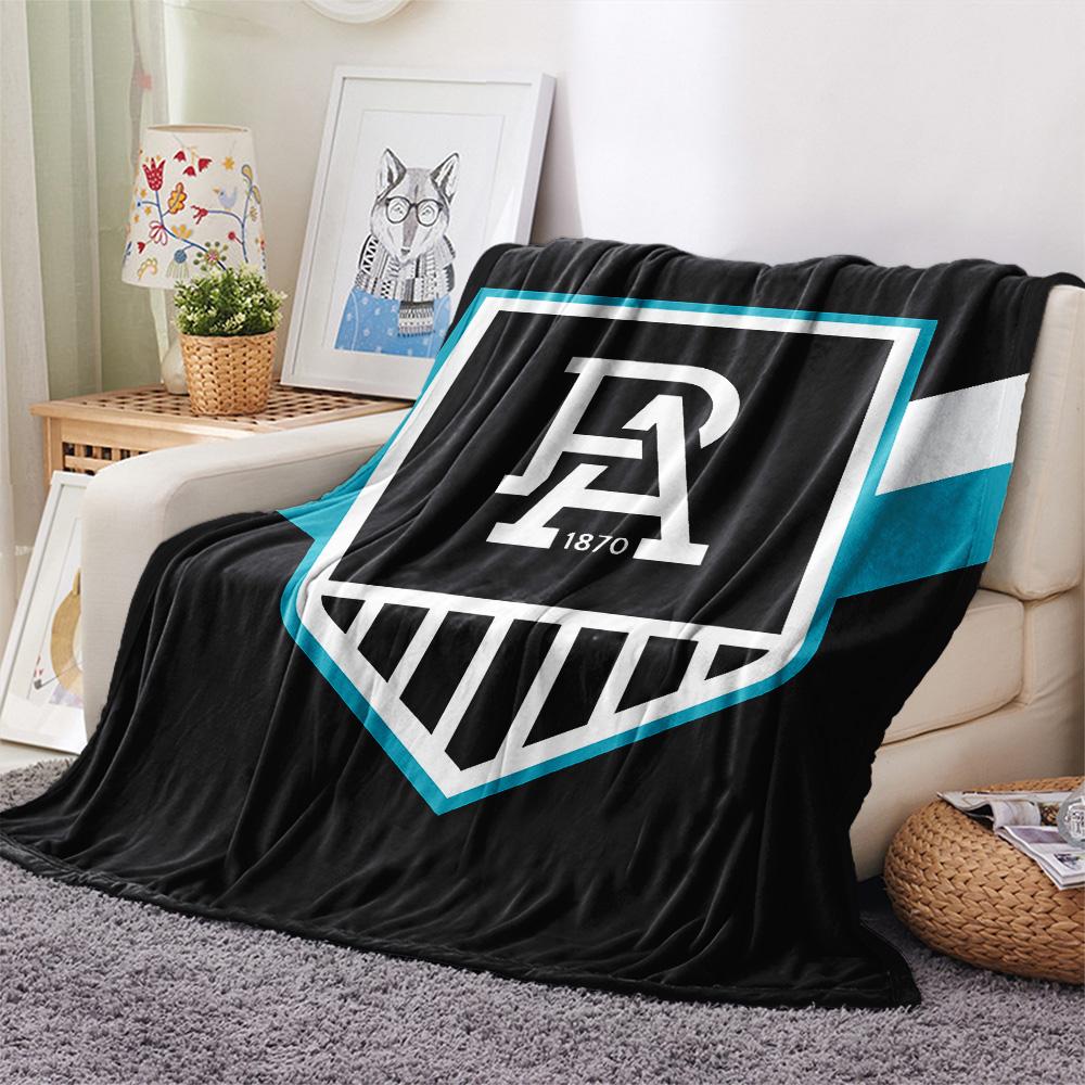 Port Adelaide Druck Flanelldecke, Hohe Qualität, Bequem für alle Jahreszeiten, Heimdekoration, Wärme und Komfort, Perfekt für Weihnachtsgeschenke