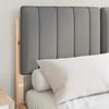 Bed Frame with Padded Headboard Light Grey 120 x 190 cm