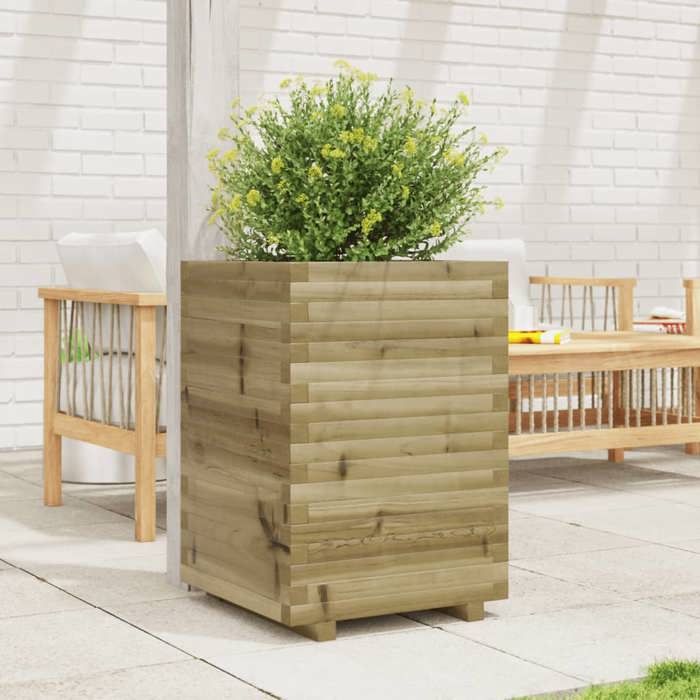 VidaXL Planter 50x50x72 Cm Impregnated Pine Wood, Outdoor Planter, Flower Box, Tomato Planter, Planter of 3282613