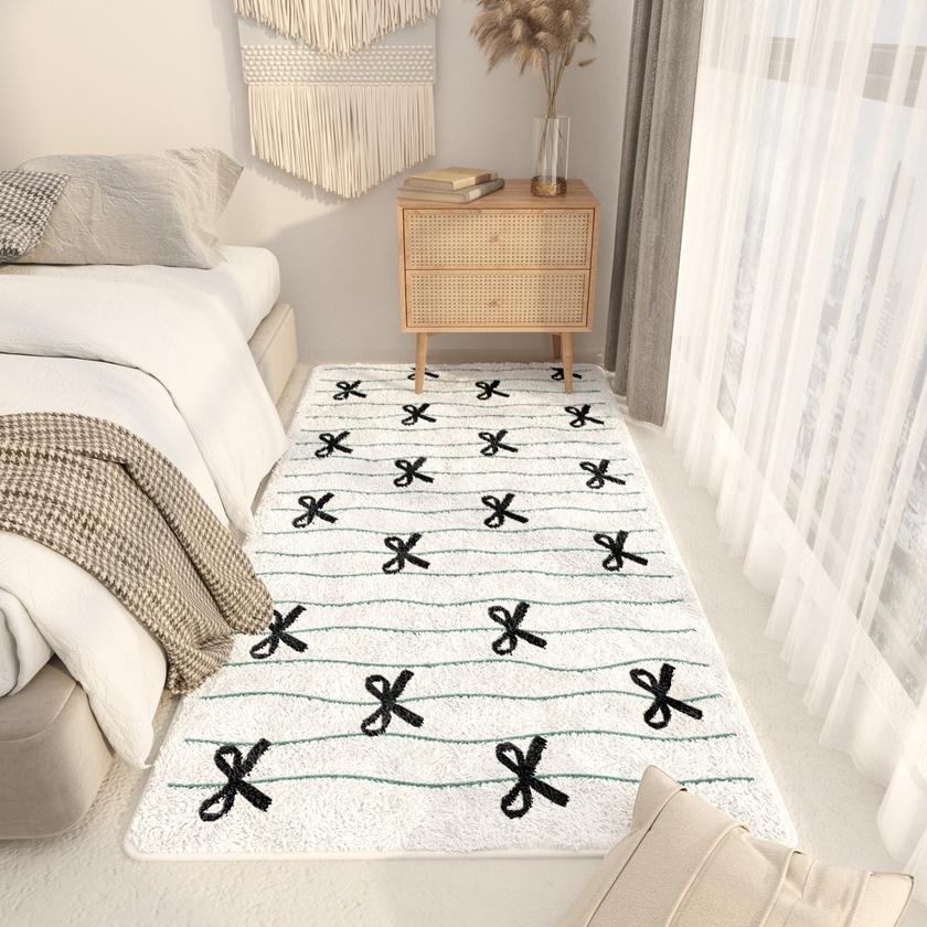 Ins Style Rugs for Bedroom Thicken Plush Living Room Decoration Cute Carpet Fluffy Soft Bedside Rug Washable Cloakroom Floor Mat