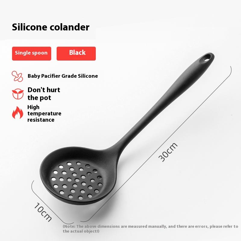 Set di Utensili da Cucina in Silicone per Alimenti Resistenti al Calore Utensili da Cucina Stoviglie Cucchiaio Spatola Cucchiaio Forato Spatola per Friggere