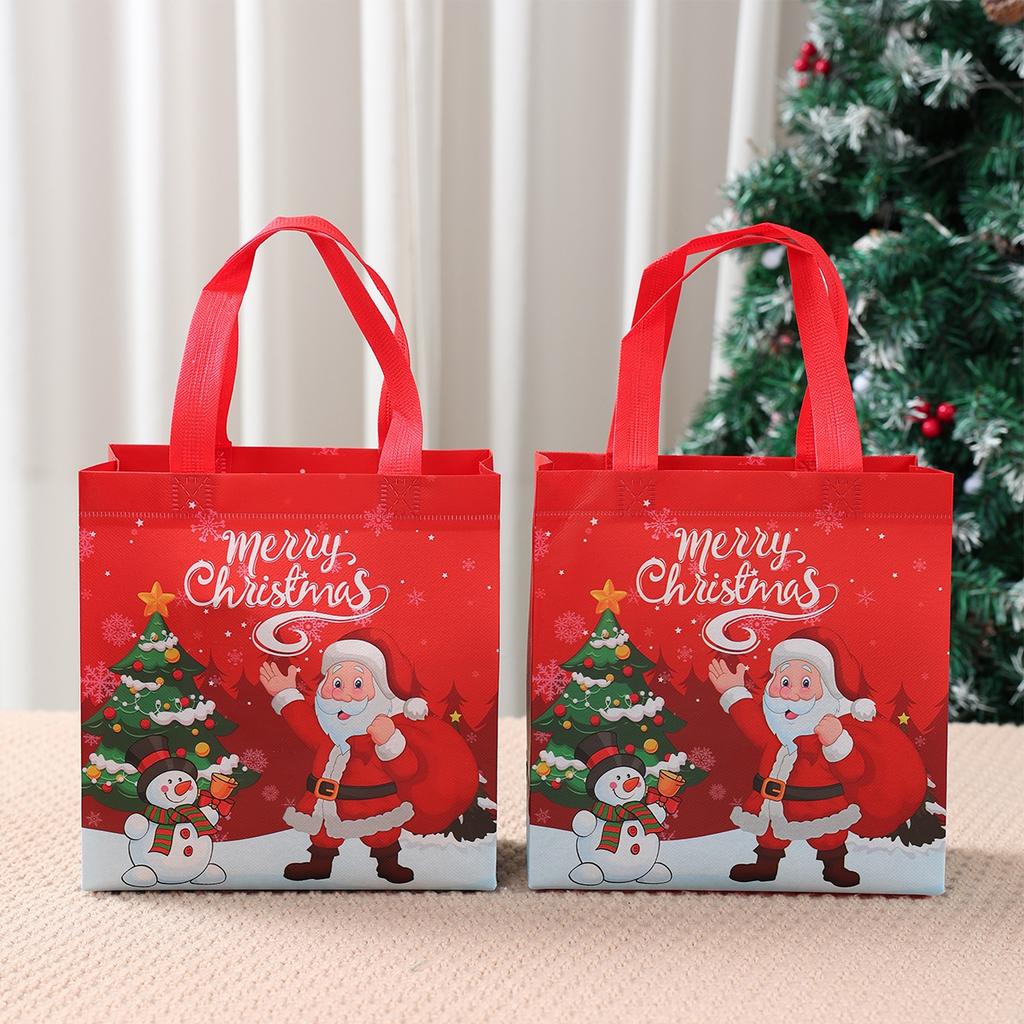 4pcs Christmas Non-woven Bags Merry Christmas Party Decoration 2025 Xmas Santa Claus Gift Bags Navidad Natal New Year Gift 2026