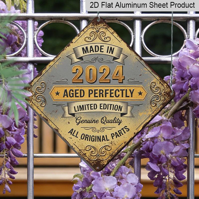 

2D Flat 1pc, 2024 Retro Aluminum Sign, Home Decor, Housewarming Gift, Vintage Wall Art, Garage Decor, Wall Decor, Porch Decor, Farmhouse Decor 20*20cm