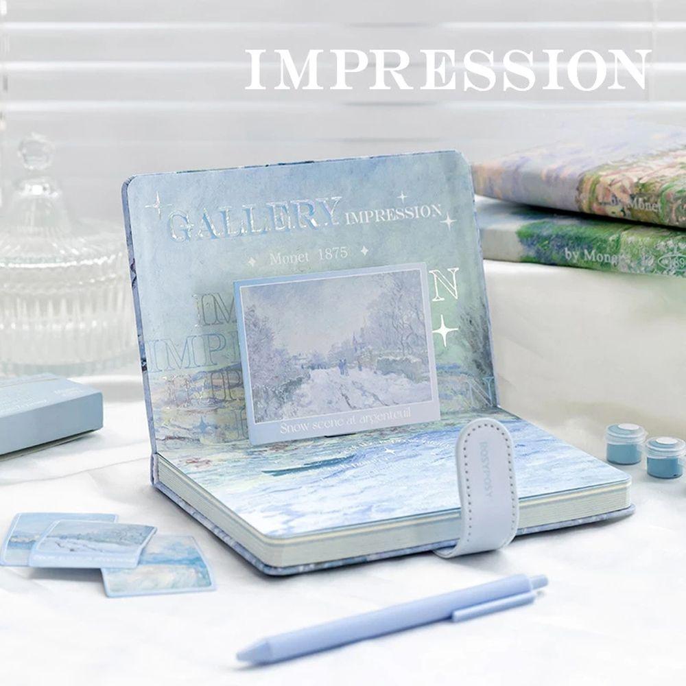 Stationery Landscape Magnetic Buckle Oil Painting DIY Scrapbook Scenery Notebook Handbook Notepad