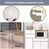 10Pcs Invisible Drawer Latch Lock Self Adhesive No Tools Drilling Required Cabinet Child Safety Lock Multi-Purpose Baby Proof Security Lock