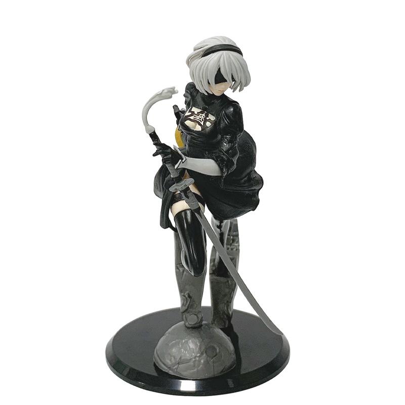 Nier Automata 2B No.2 Tpye B Anime Figures Doll Cartoon Pvc Doll Ornament Desktop Ornaments Home Decoration Collection Gifts