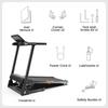 Formill FT61 3.0 Horsepower Folding Treadmill, 15° incline, 13.5 km/h, 17×43 inch belt, 300 lbs load, quiet, LCD, home shock absorption