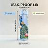 1PC Peacock Flower Botanical Art Print 750ml Color Plastic Sports Water Bottle Leakproof Flip Straw Lid Suitable for Sports Office Home Use