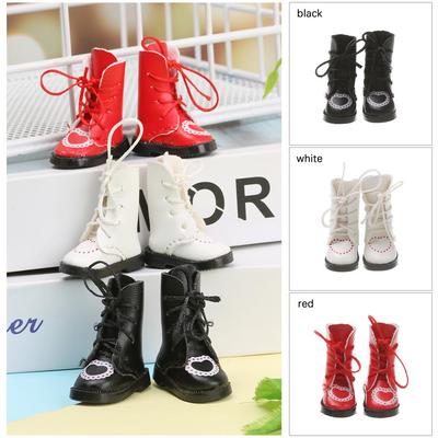 Handmade Doll Accessories Toys Children PU Leather Shoes Doll Boots Shoes 1/6 Doll