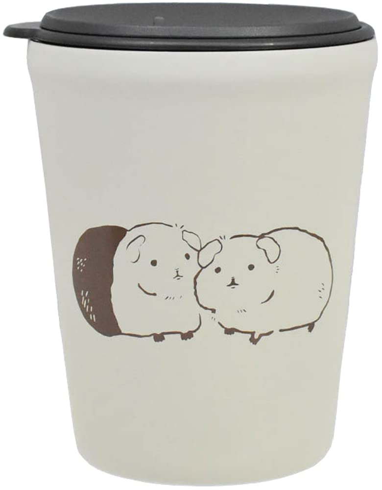 

Ippinsha 260ml Sotto Tumbler with Guinea Greige Lid, Pig,