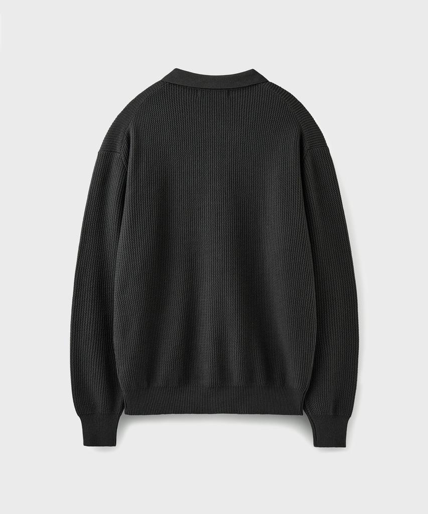Beulaendideu Hard Twist Lounge Polo Knit [Graphite]