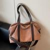 Yogodlns Oversized Canvas Fabric Shoulder Cross Body Bags For Women Solid Color Large Capacity Shopping Travelling Duffel Handbags